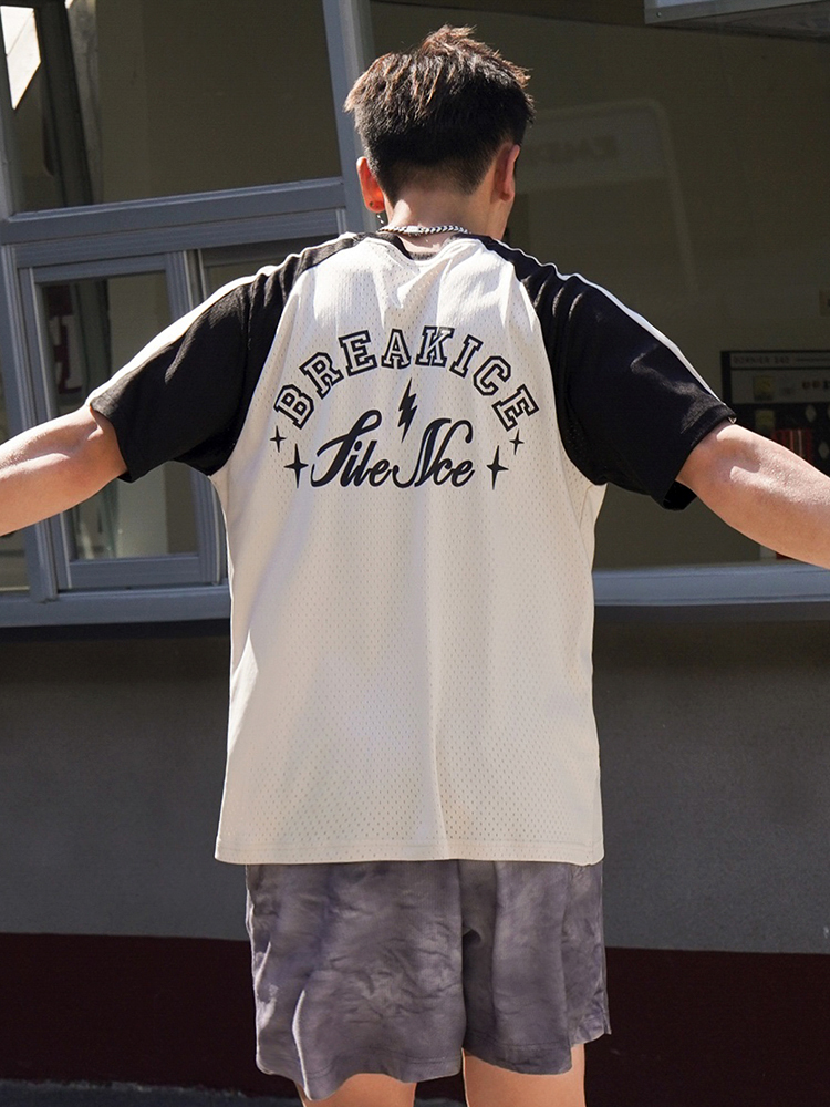スポーツTシャツ 雷光バスケラグランシャツ