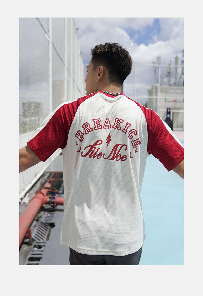 スポーツTシャツ 雷光バスケラグランシャツ