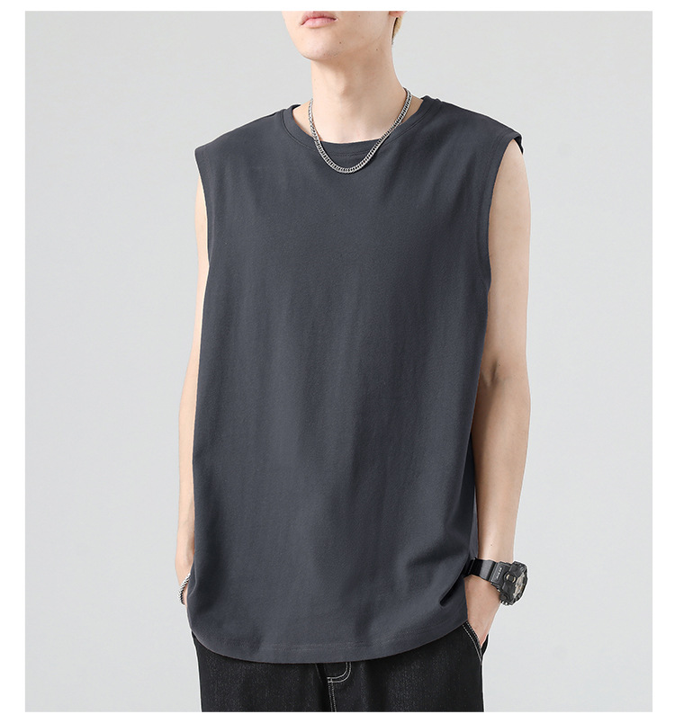 スポーツTシャツ シンプル無地ノースリーブバスケシャツ
