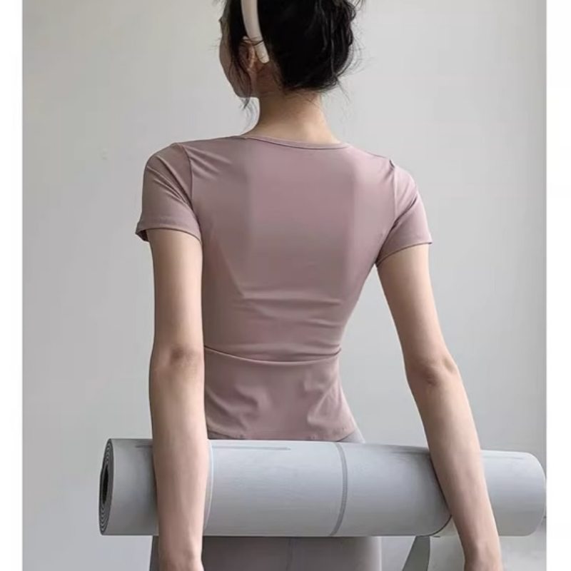 スポーツTシャツ 速乾機能付きレディース運動用半袖シャツ