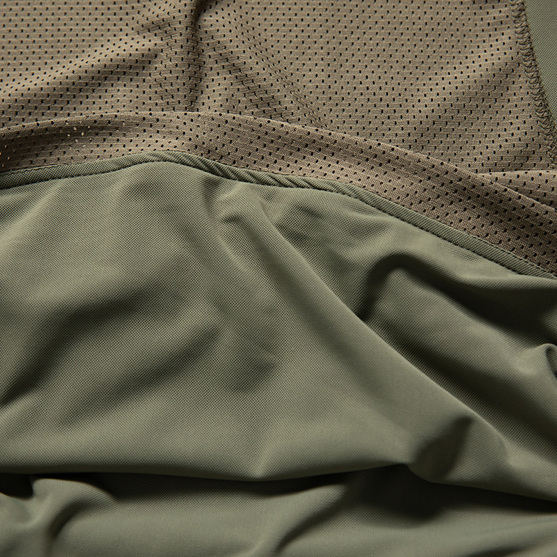 スポーツTシャツ 多機能ポケット付き半袖スポーツシャツ男女兼用グリーン