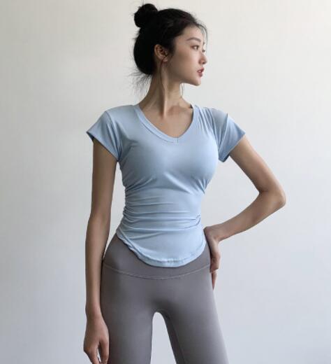 スポーツTシャツ レディース速乾スポーツシャツ ヨガ フィットネス用
