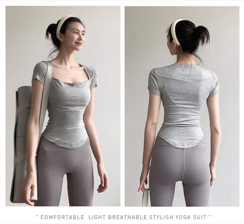 スポーツTシャツ 速乾機能付きスポーツ用半袖トップス レディース