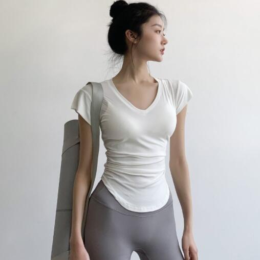 スポーツTシャツ レディース速乾スポーツシャツ ヨガ フィットネス用