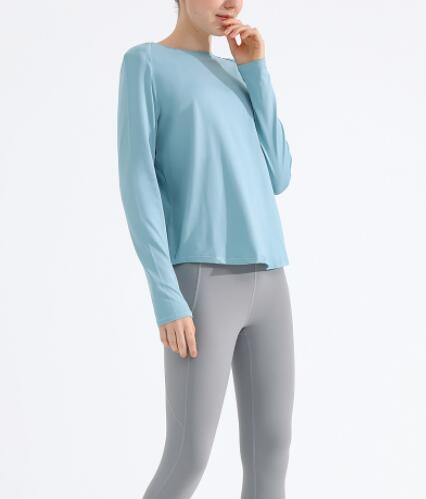 スポーツTシャツ 女性用長袖速乾ヨガ用スポーツシャツ