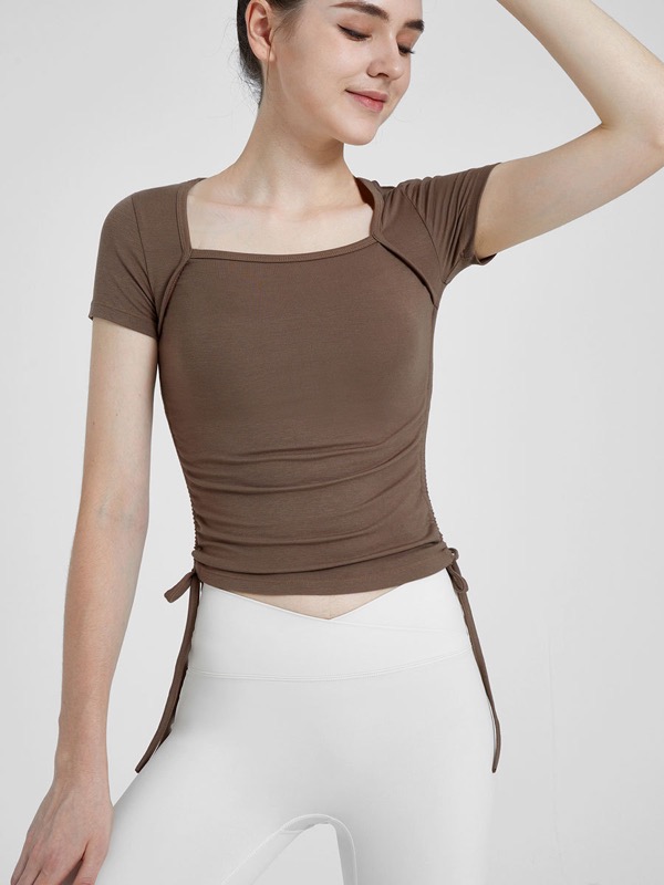 スポーツTシャツ レディース フィットネス Tシャツ ヨガ スポーツウェア