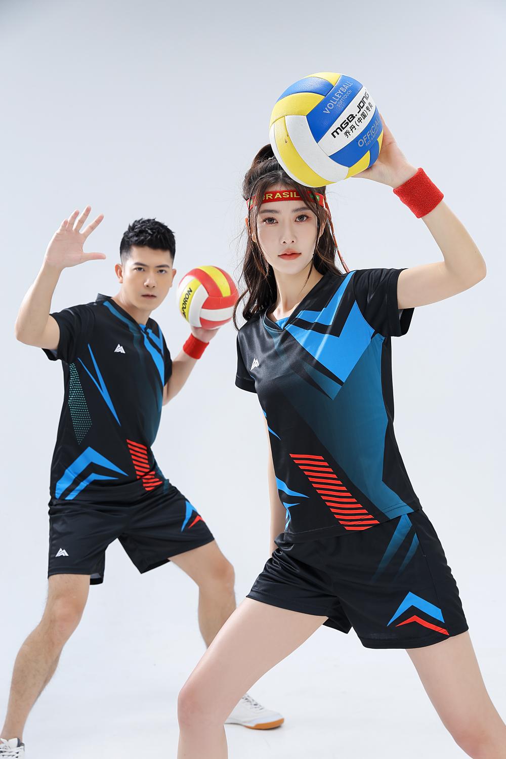 スポーツTシャツ バレーボール幾何学模様バレーユニフォーム