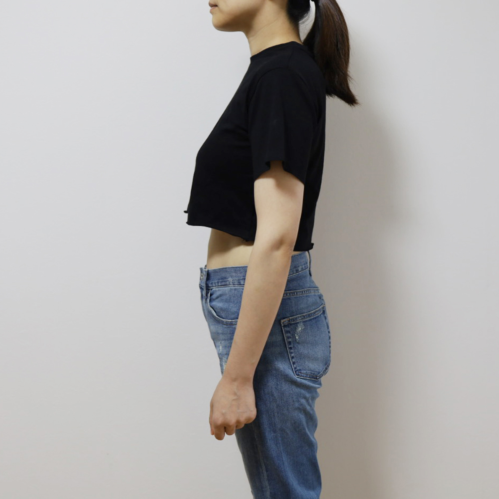 スポーツTシャツ 無地ショート丈スポーツ半袖シャツ着やせ効果