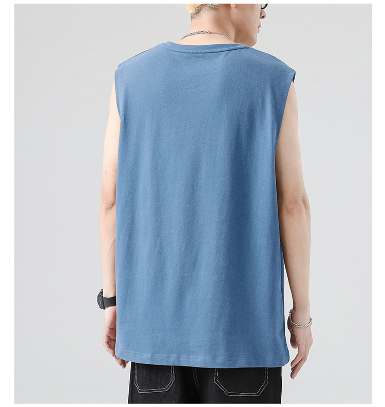 スポーツTシャツ シンプル無地ノースリーブバスケシャツ