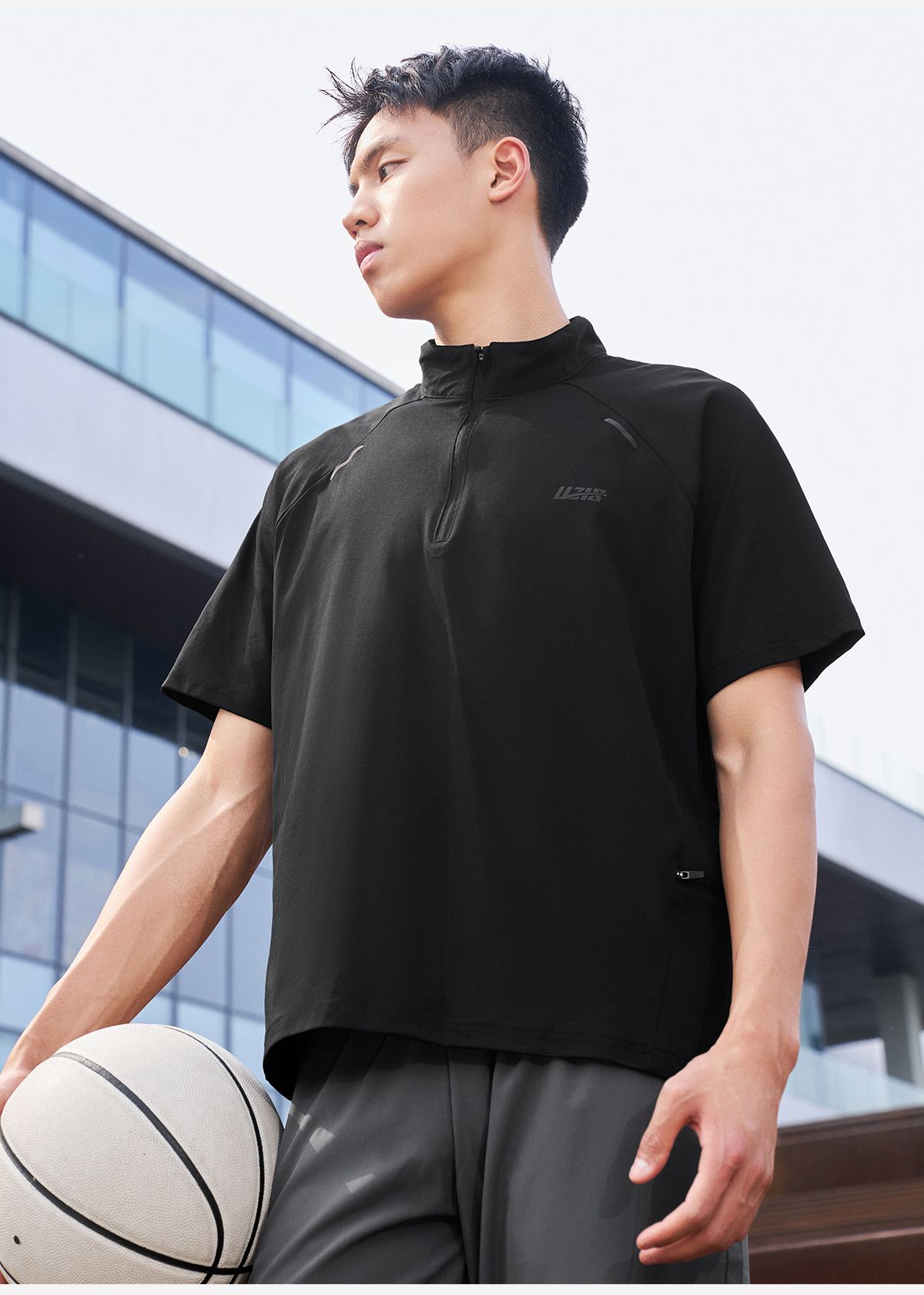 スポーツTシャツ 洗練コートスタイル バスケポロシャツ