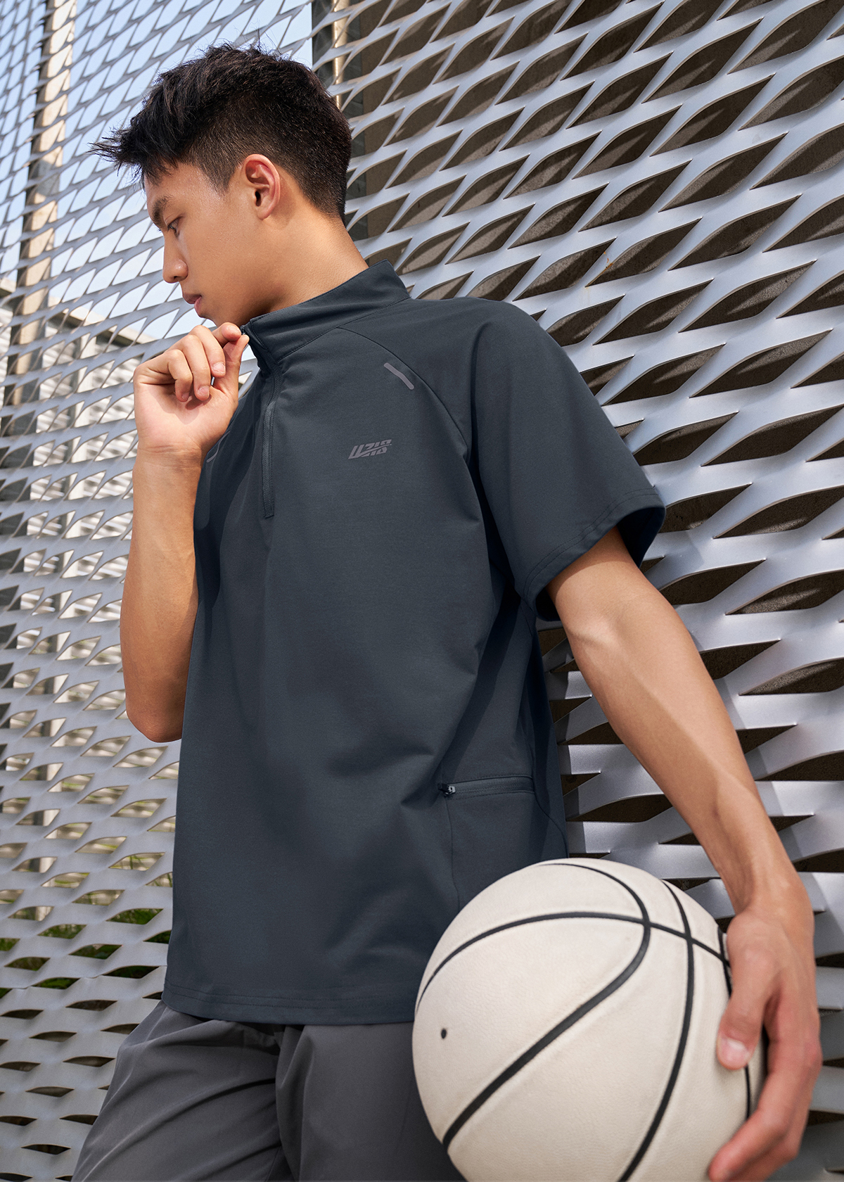 スポーツTシャツ 洗練コートスタイル バスケポロシャツ