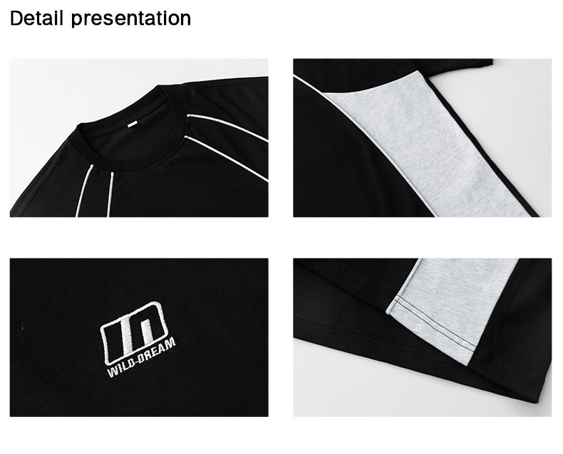 スポーツTシャツ 男性用配色切替半袖運動着全2色展開