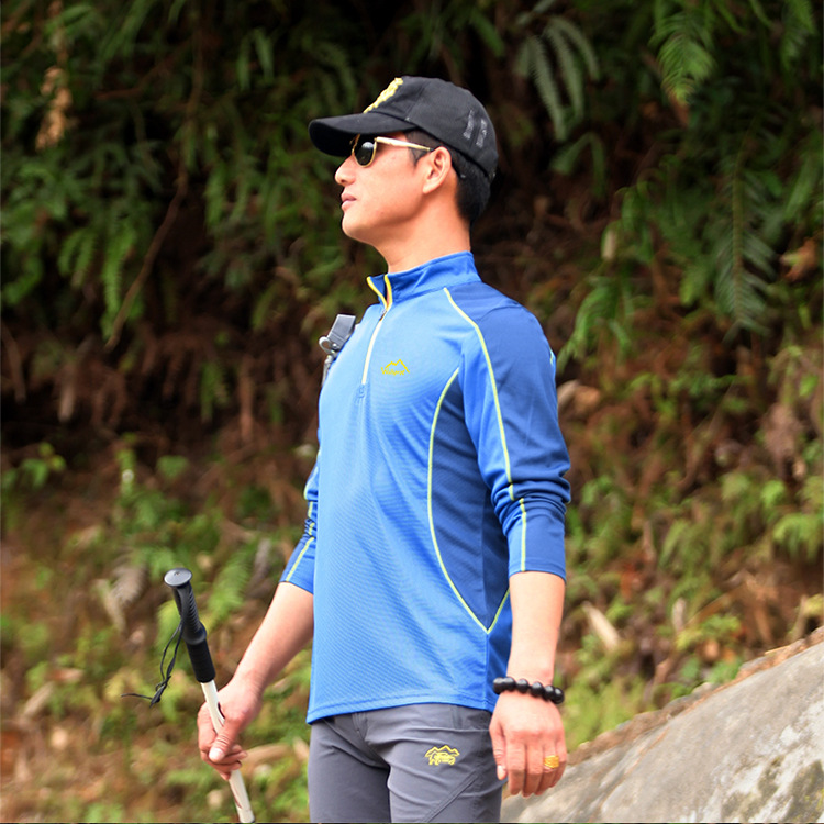 スポーツTシャツ 高機能ハーフジップ 登山トレッキング