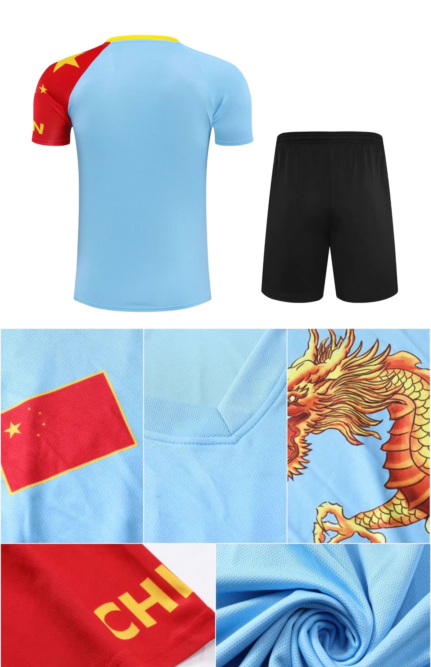 スポーツTシャツ 伝統龍柄サッカーユニフォーム