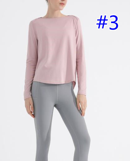 スポーツTシャツ 女性用長袖速乾ヨガ用スポーツシャツ