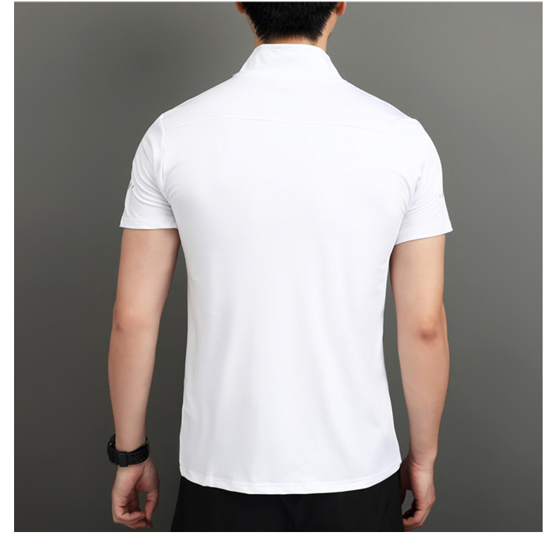 スポーツTシャツ エアフロー 立ち襟ハーフジップ