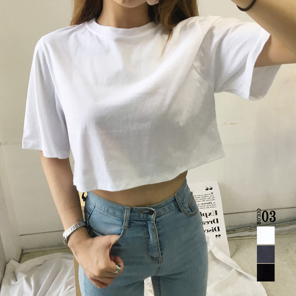 スポーツTシャツ 無地ショート丈スポーツ半袖シャツ着やせ効果