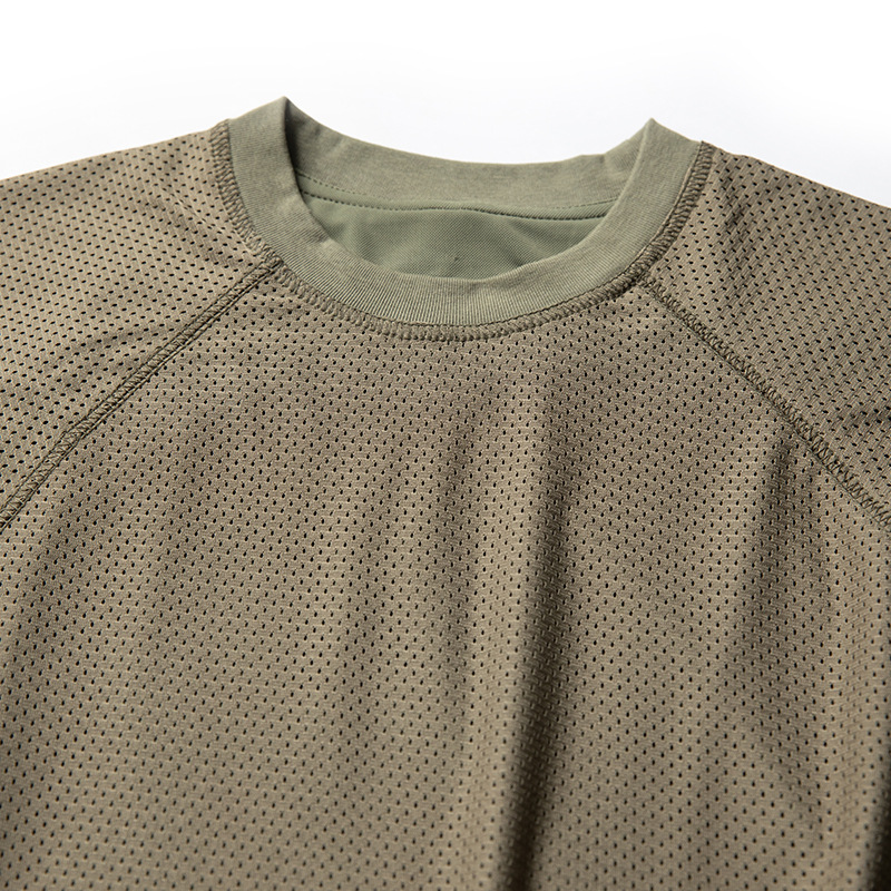 スポーツTシャツ 多機能ポケット付き半袖スポーツシャツ男女兼用グリーン