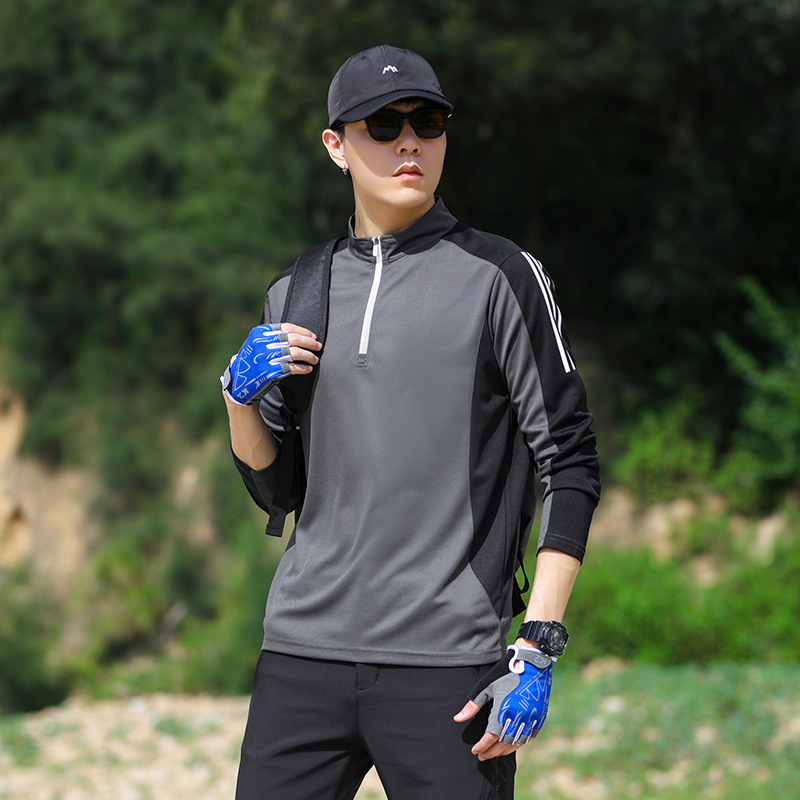 スポーツTシャツ ハイマウント ハーフジップ 登山ウェア