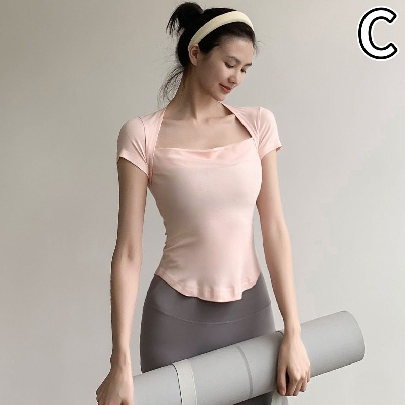 スポーツTシャツ 速乾機能付きスポーツ用半袖トップス レディース