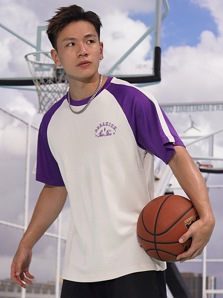 スポーツTシャツ 雷光バスケラグランシャツ