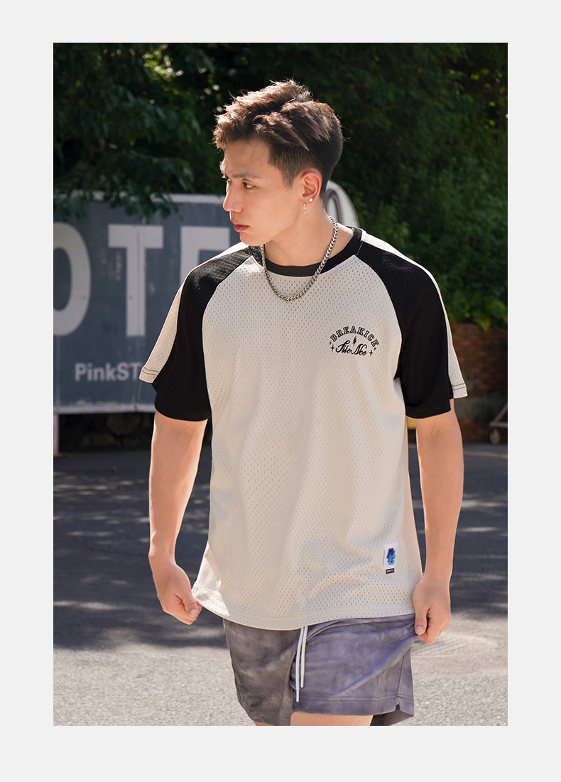 スポーツTシャツ 雷光バスケラグランシャツ