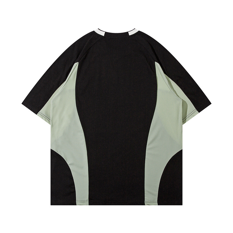 スポーツTシャツ 男女兼用 サッカー風半袖スポーツシャツ 全2色