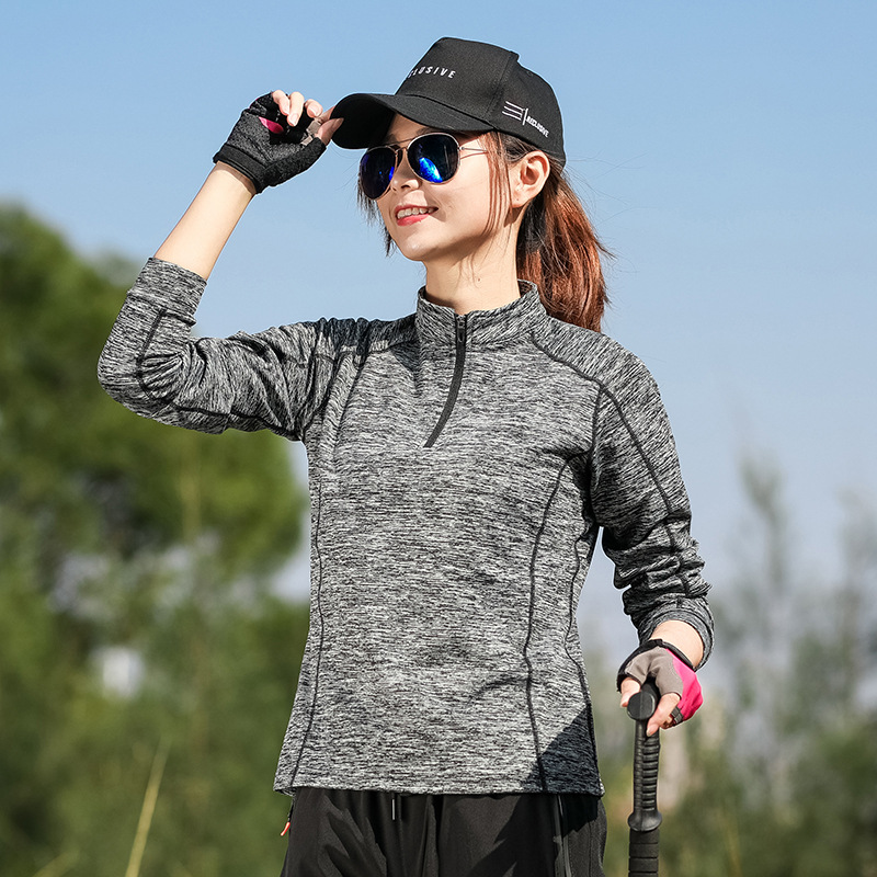 スポーツTシャツ ハーフジップ 登山快適ウェア