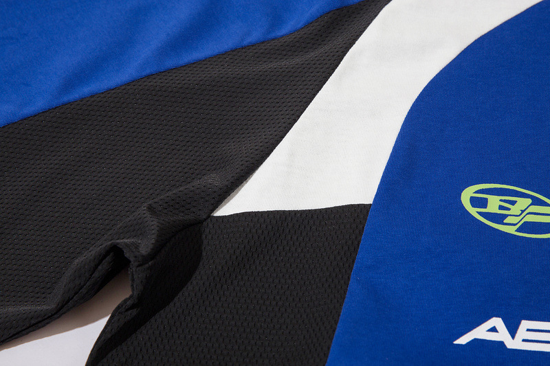 スポーツTシャツ 男女兼用 サッカー風半袖スポーツシャツ 全2色