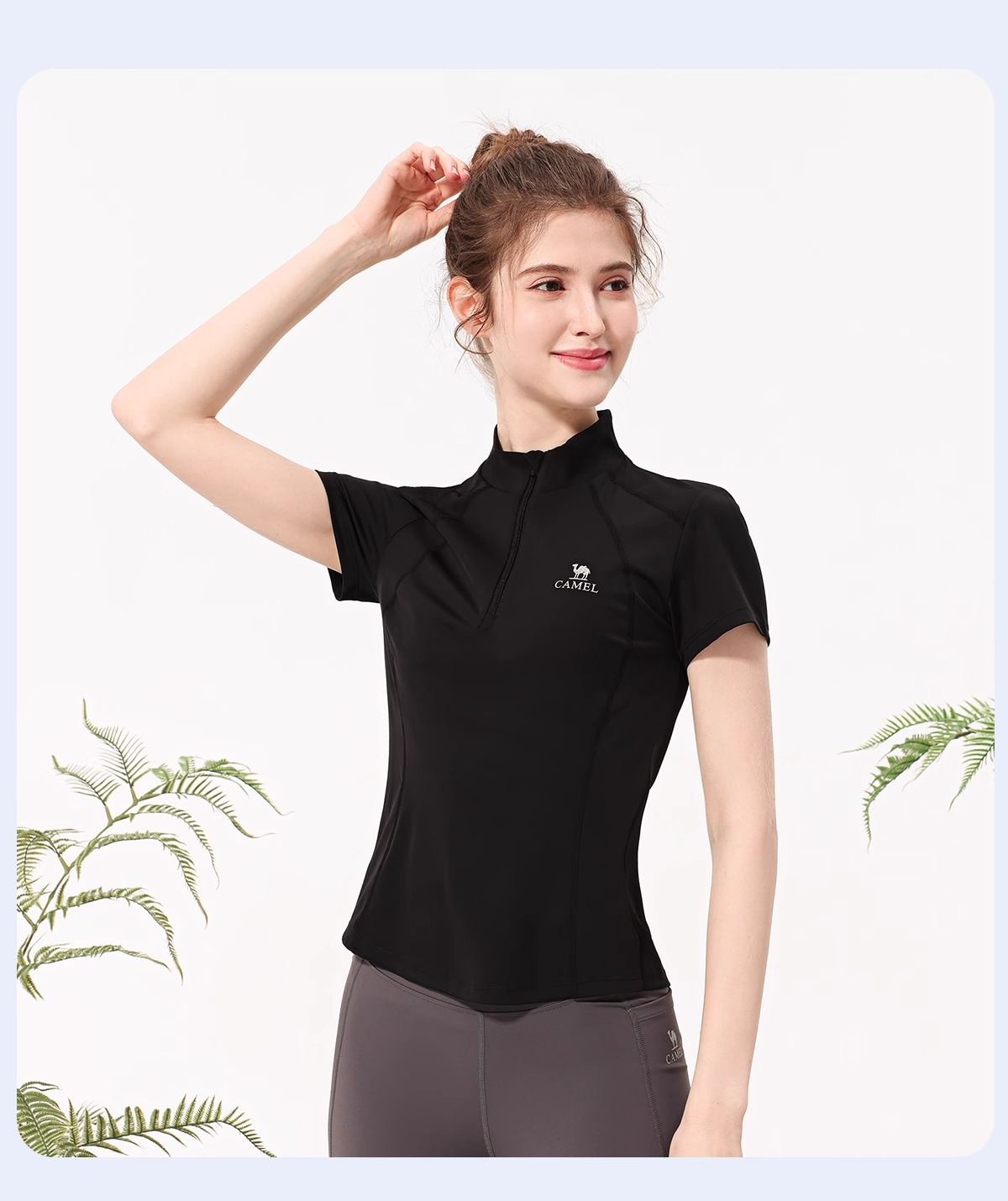 スポーツTシャツ 登山 清涼ハーフジップ 登山用シャツ