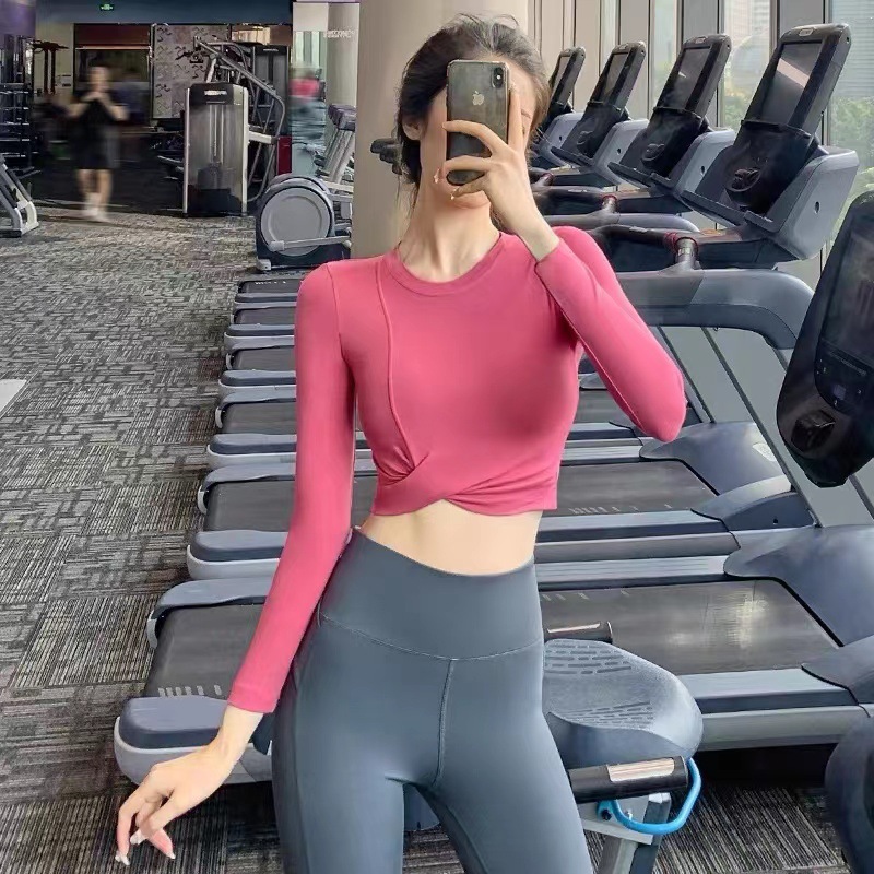 スポーツTシャツ レディース フィットネス 長袖 運動 ヨガ スポーツシャツ