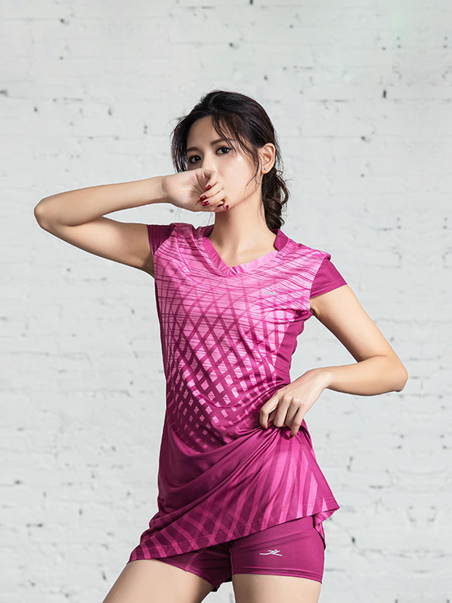 スポーツTシャツ バトミントン 軽快ステップ ワンピースウェア