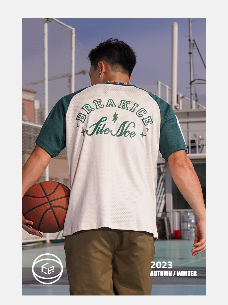 スポーツTシャツ 雷光バスケラグランシャツ