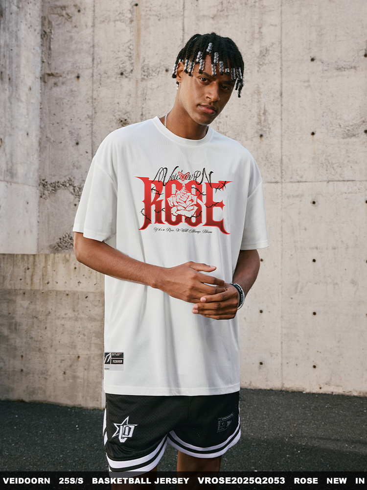スポーツTシャツ 薔薇魂 ストリートバスケットシャツ