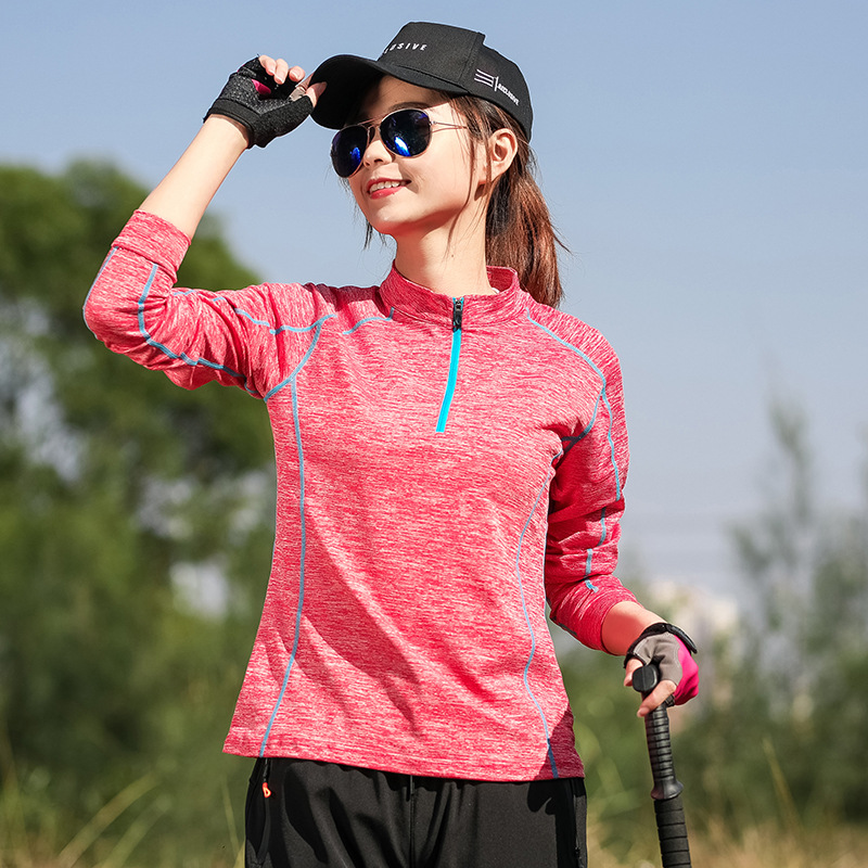 スポーツTシャツ ハーフジップ 登山快適ウェア