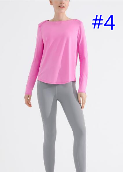 スポーツTシャツ 女性用長袖速乾ヨガ用スポーツシャツ