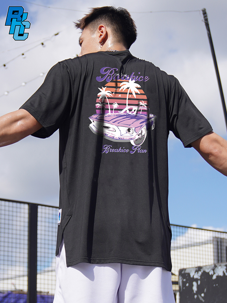 スポーツTシャツ 南国リゾートバスケットウェア