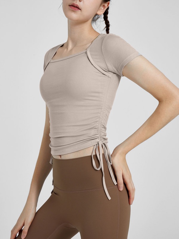 スポーツTシャツ レディース フィットネス Tシャツ ヨガ スポーツウェア