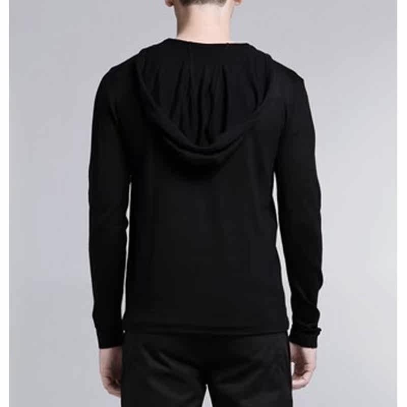 スポーツTシャツ ジッパーアクセント長袖バスケ練習着