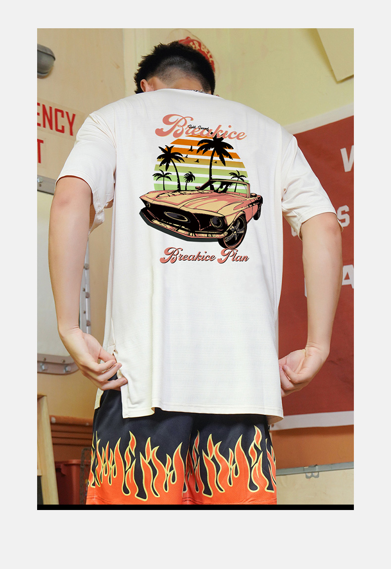 スポーツTシャツ 南国リゾートバスケットウェア