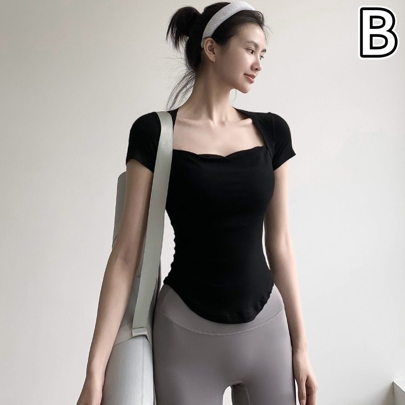 スポーツTシャツ 速乾機能付きスポーツ用半袖トップス レディース