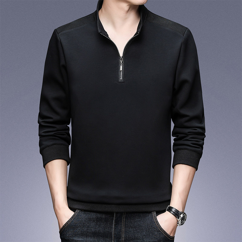 スポーツTシャツ 立ち襟ハーフジップ長袖スポーツシャツ ランニング