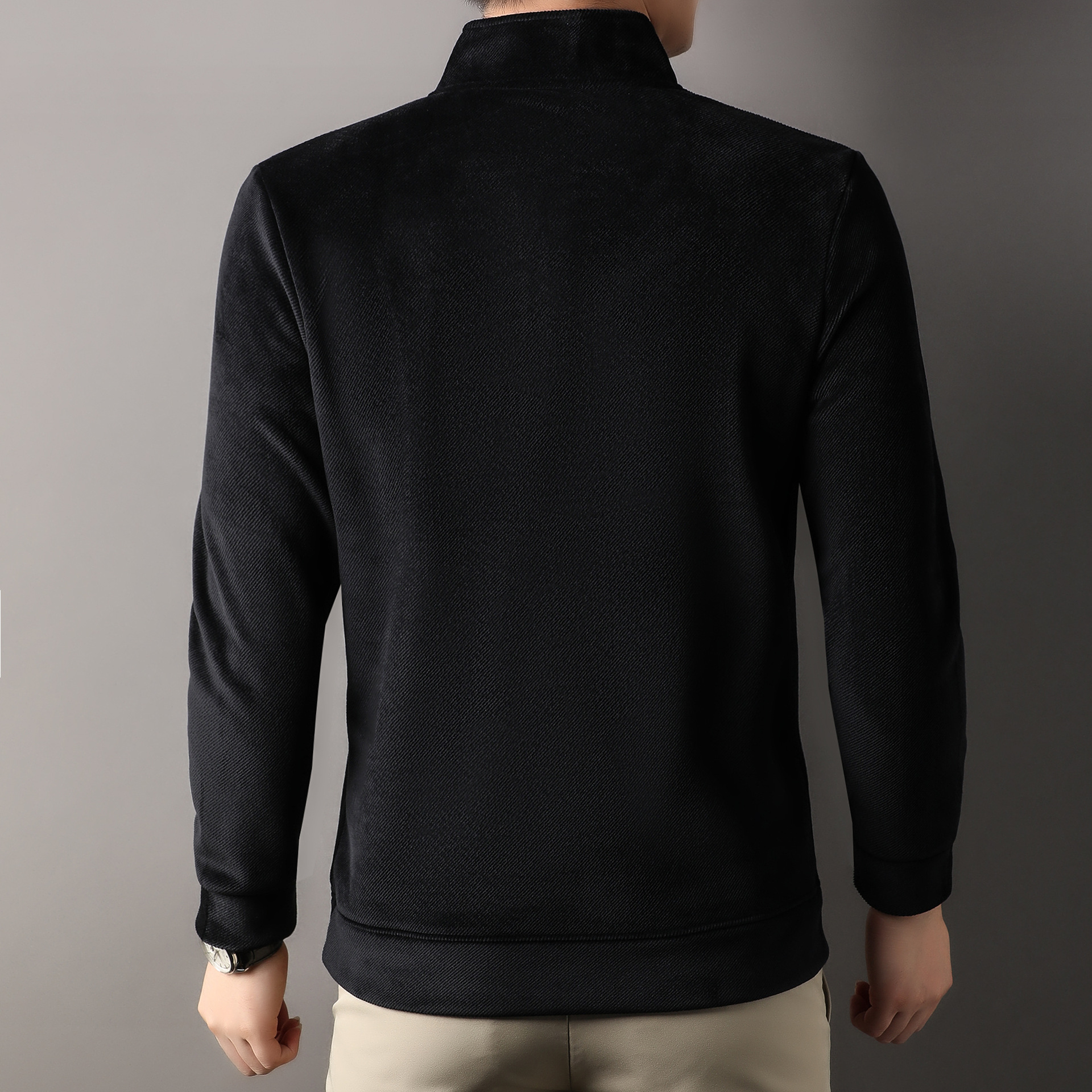 スポーツTシャツ ハーフジップ長袖ゴルフウェアトップス