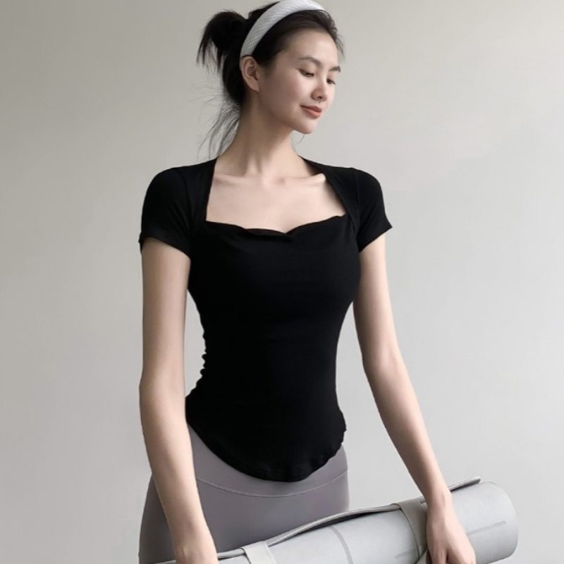 スポーツTシャツ 速乾機能付きスポーツ用半袖トップス レディース
