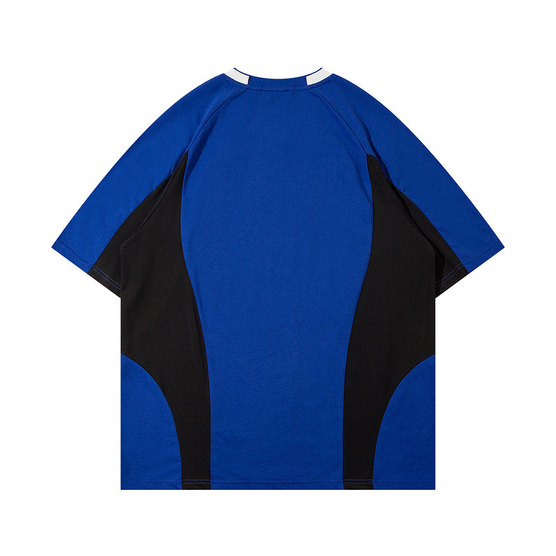 スポーツTシャツ 男女兼用 サッカー風半袖スポーツシャツ 全2色