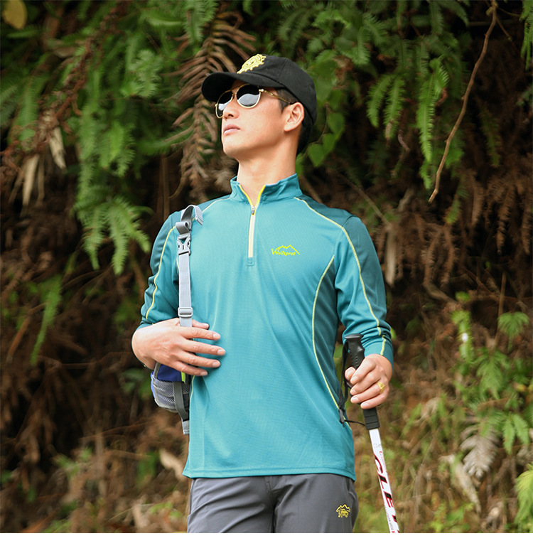 スポーツTシャツ 高機能ハーフジップ 登山トレッキング