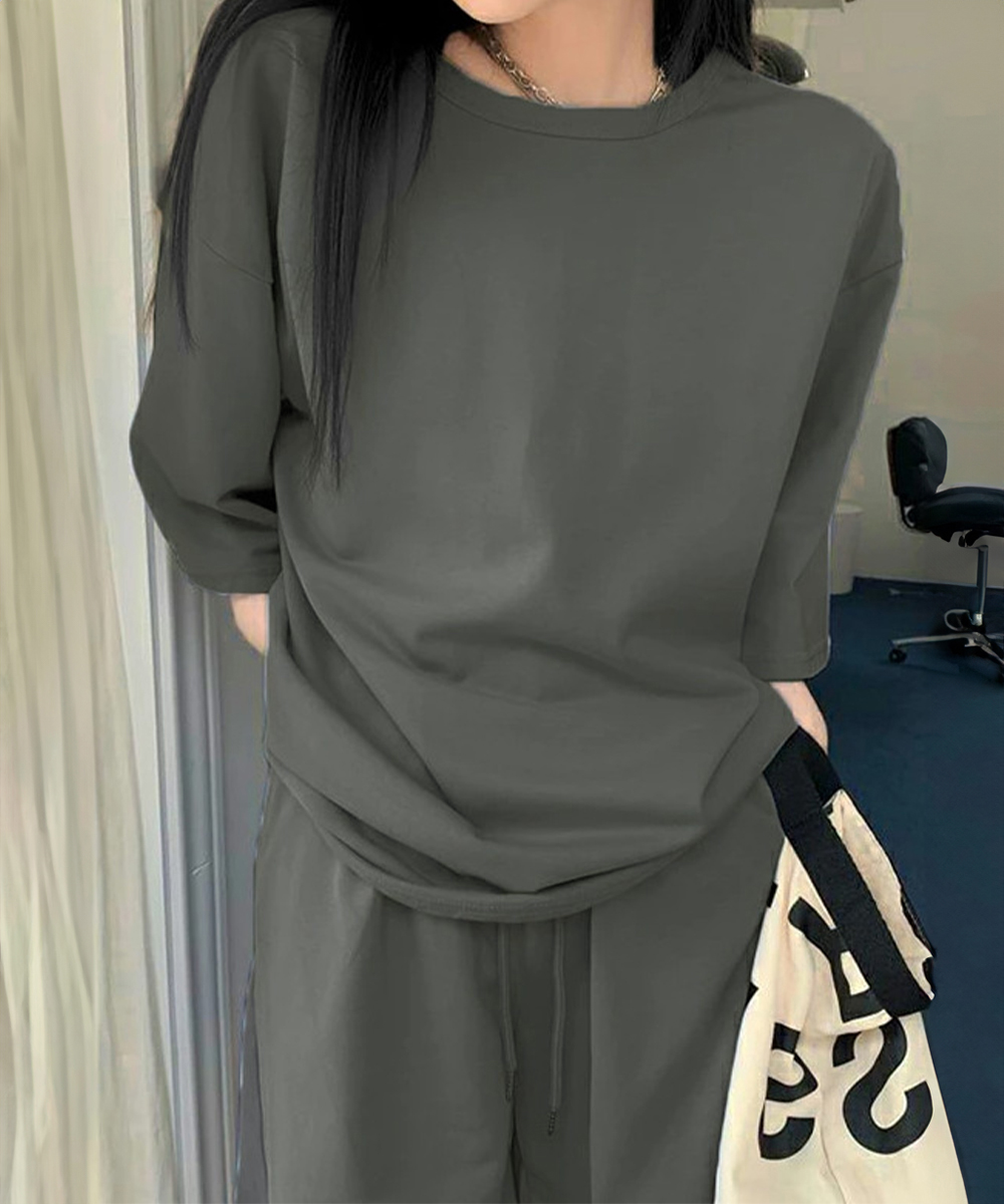 スポーツTシャツ レディース夏用セットアップ 半袖上下セット