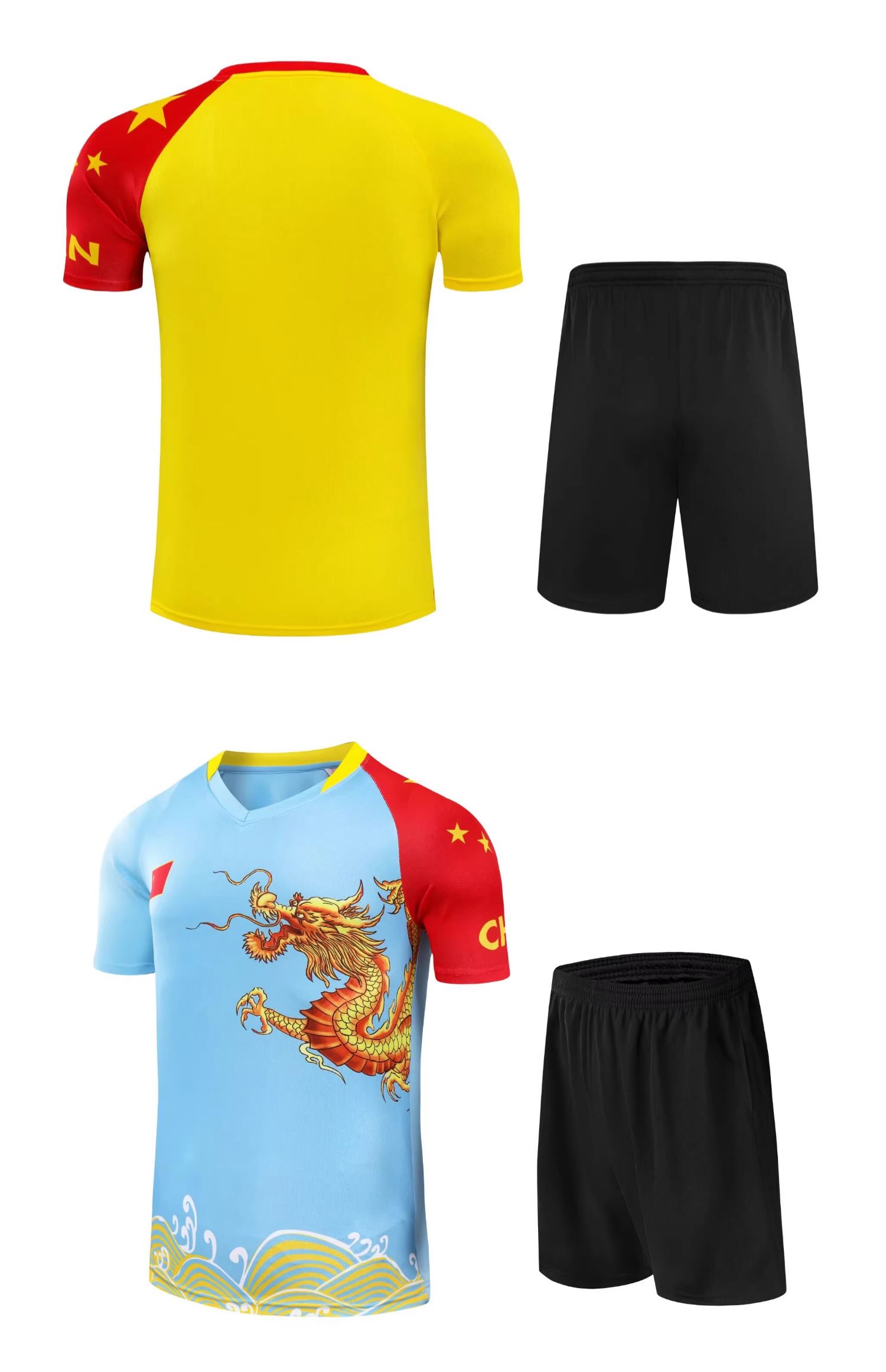 スポーツTシャツ 伝統龍柄サッカーユニフォーム