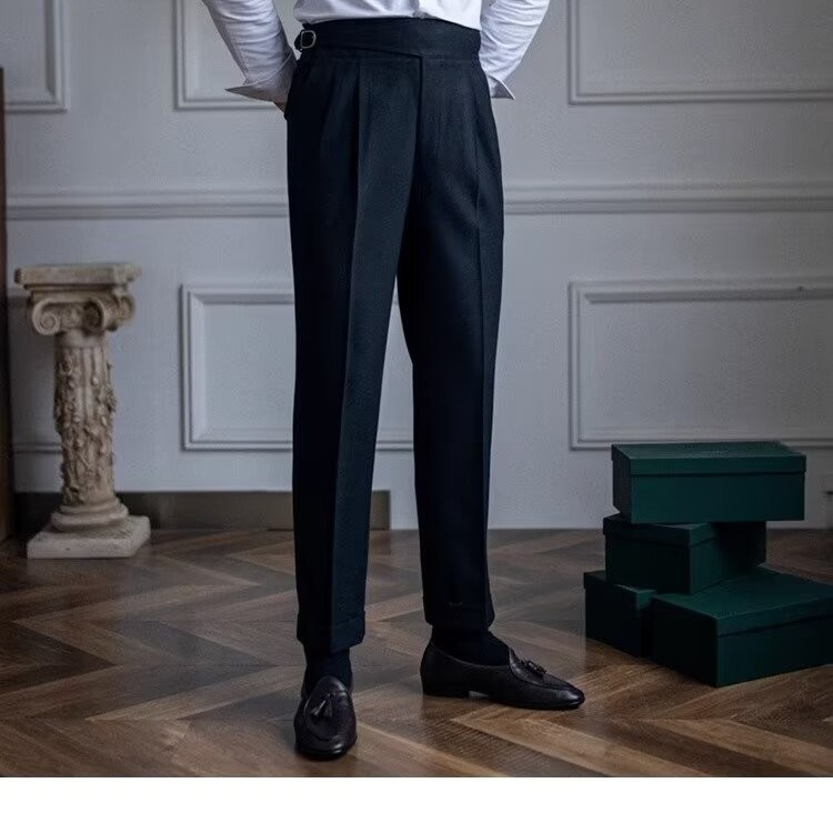 ストレートパンツ ハイウエストストレートスラックス