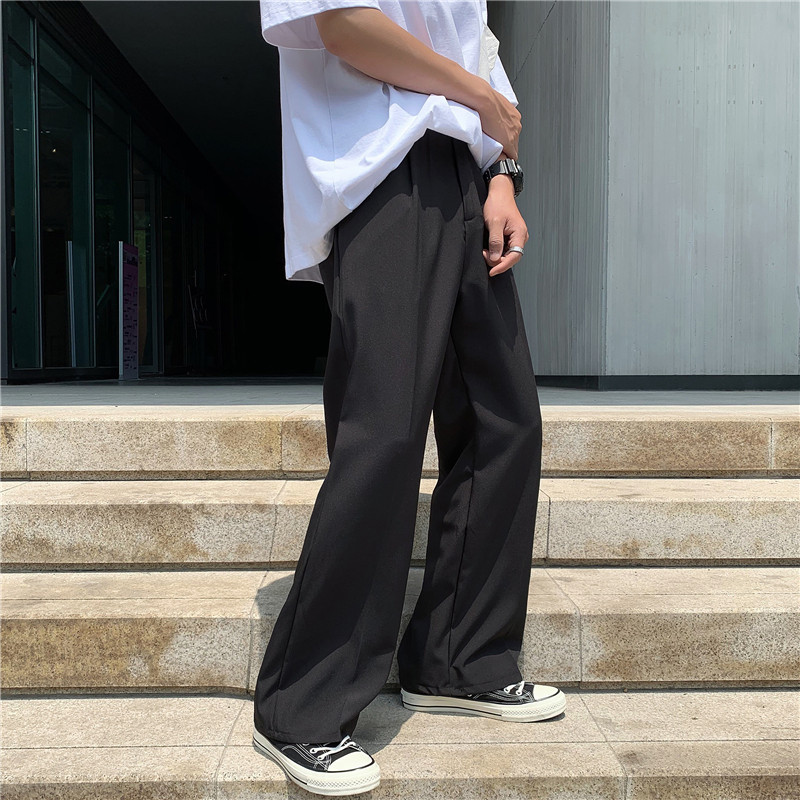 ストレートパンツ ドレープ感ストレートスラックス